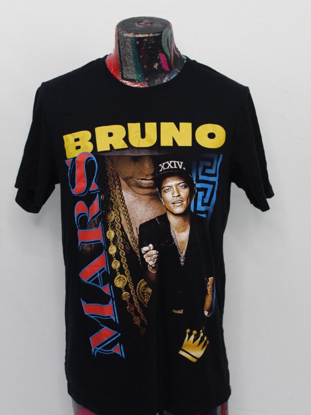 Bruno Mars 24K Magic World Tour T Shirt Men Large Music Pop Concert Graphic Tee